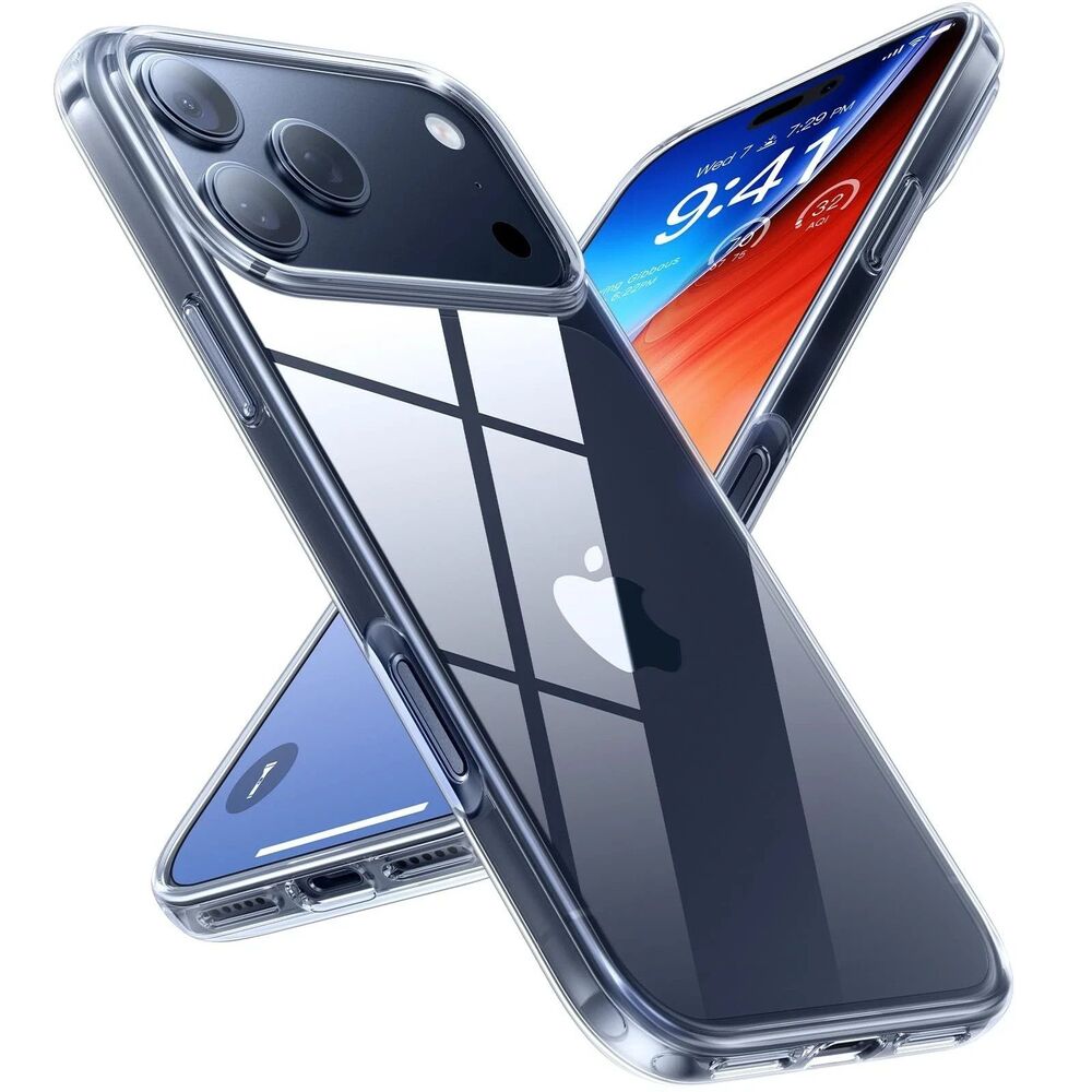 TORRAS Crystal Clear Anti-Yellowing Slim Transparent Soft iPhone 17 Pro Max Case